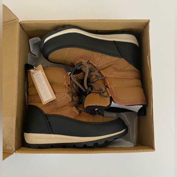 EasyStar Winter Girls Boys Cold Weather Warm Boots - Brown Size 9 Toddler NEW - Picture 10 of 12